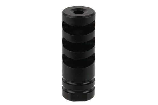 The radical firearms nada zero muzzle brake is machined from 4150 chrom moly steel